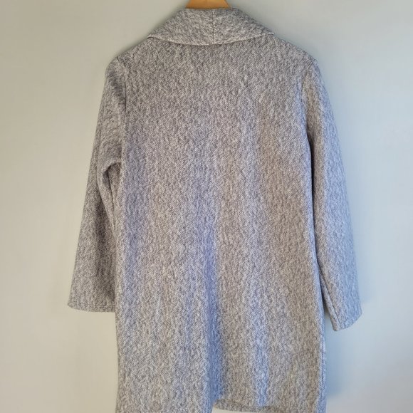 Boucle effect cardigan blazer with shawl collar and pockets - Picture 4 of 6